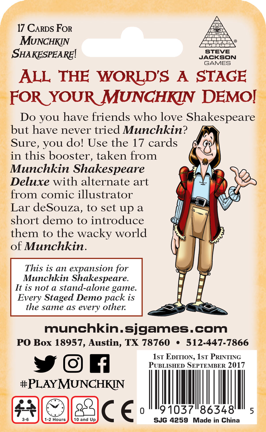 Munchkin : Shakespeare - Staged Demo Expansion